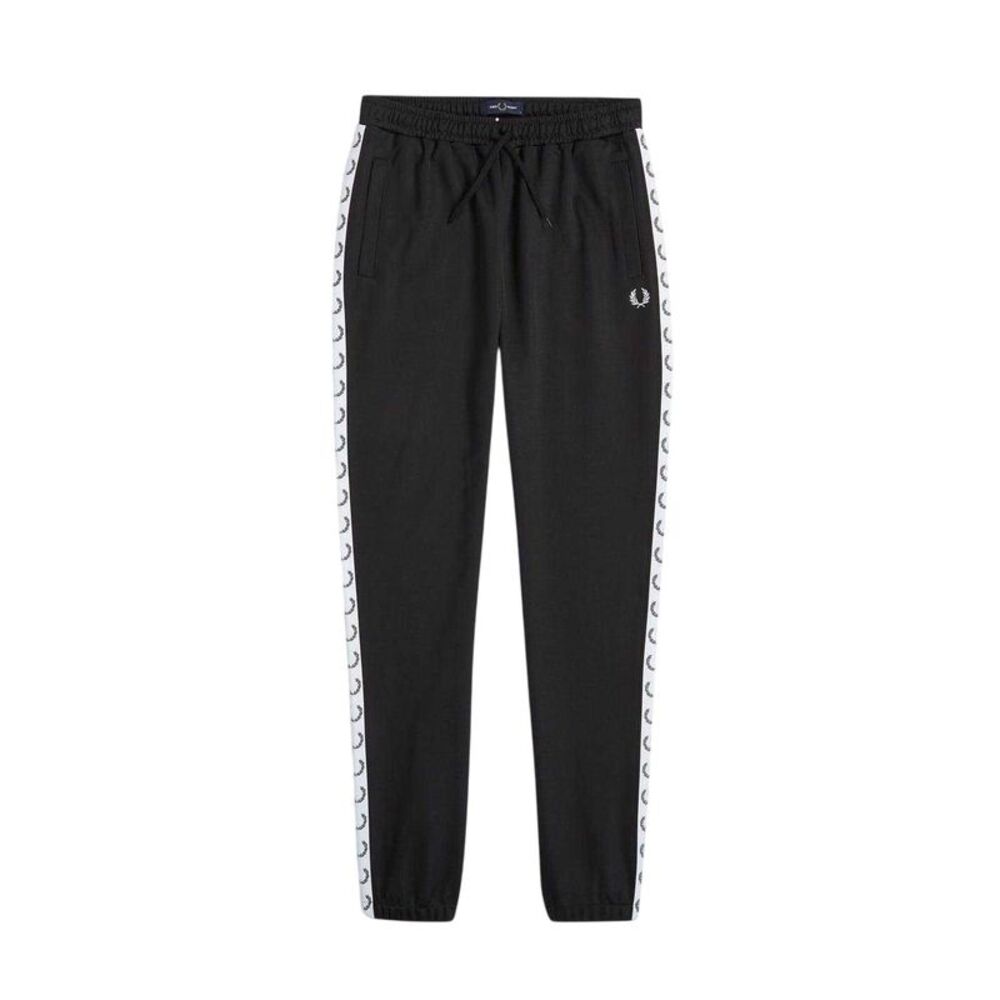 Fred Perry Mens Taped Sweatpants / Black/White